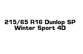 215/65 R16 Dunlop SP Winter Sport 4D 